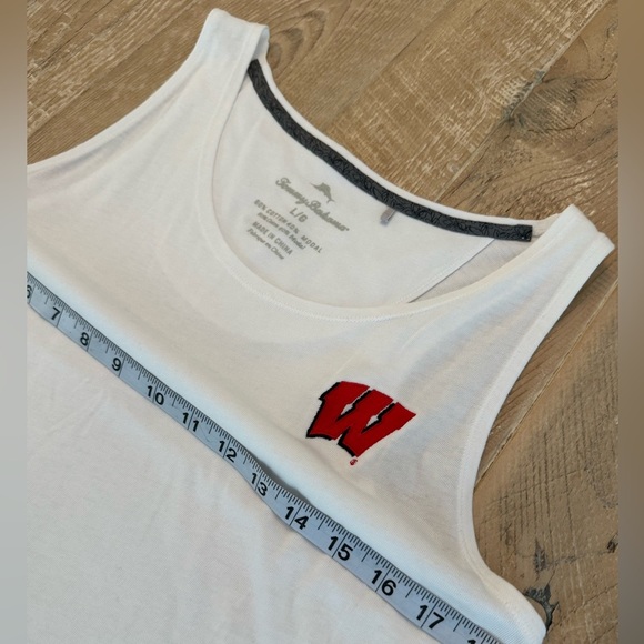 Women's Tommy Bahama White Wisconsin Badgers Floral Victory Dress Size L - Picture 5 of 9